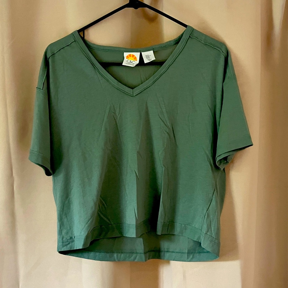 Calvin Klein Women's Short Sleeve Green Tee